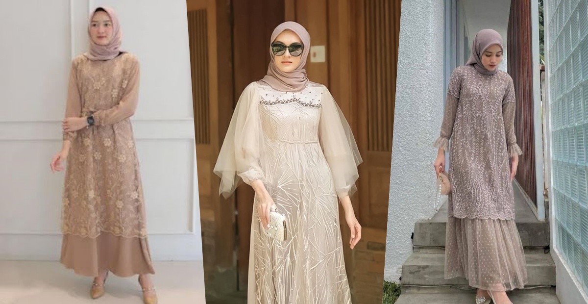 Model Gamis Brokat Kombinasi Tile 2026: Anggun Maksimal di Setiap Momen Istimewa!